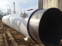 Монтаж пояса несущего каркаса дымовой трубы