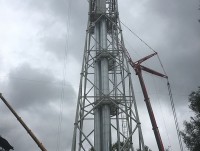 Изготовление пятиствольной дымовой трубы 80 метров